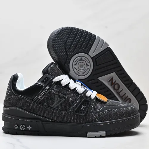 LV Trainer Black Denim / White Laces