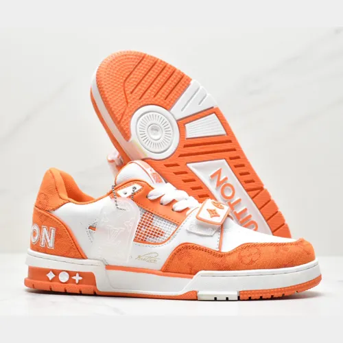 LV Trainer Orange / White Monogram