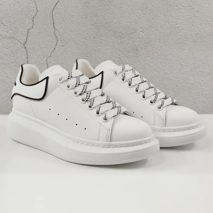 McQueen Oversized White / Black Piping