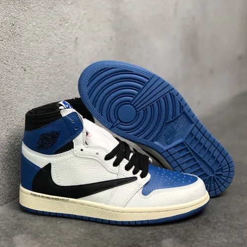 Jordan 1 High x Travis Scott × Fragment Military Blue